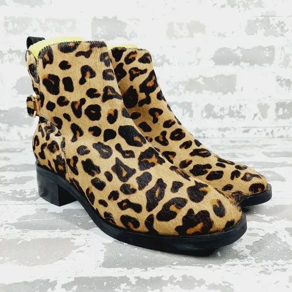 NEW Cole Haan Kimberly Proof Leopard Print Real Calf Hari Ankle Boots M799
