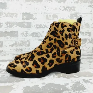 NEW Cole Haan Kimberly Proof Leopard Print Real Calf Hari Ankle Boots M799