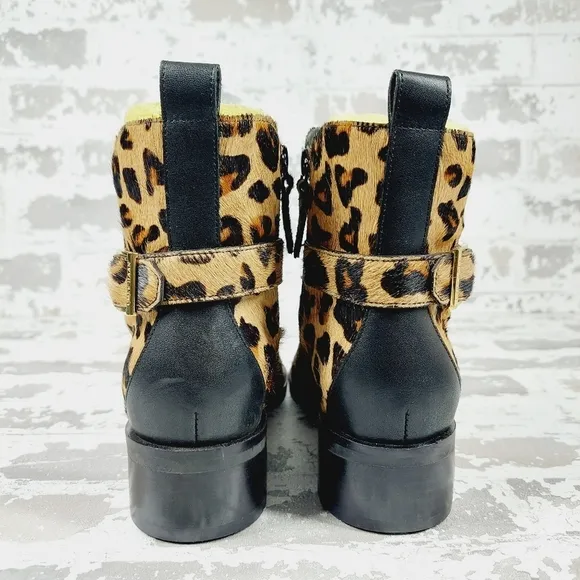 NEW Cole Haan Kimberly Proof Leopard Print Real Calf Hari Ankle Boots M799