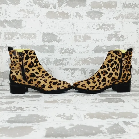 NEW Cole Haan Kimberly Proof Leopard Print Real Calf Hari Ankle Boots M799