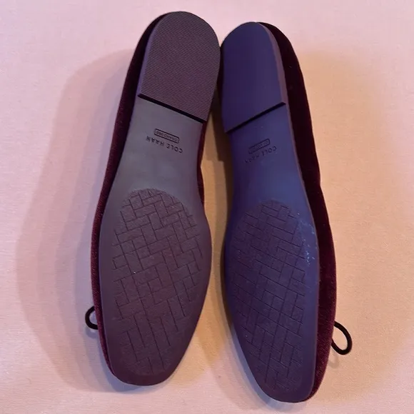 New Cole Haan Velvet Flat Shoes. Size 9.
