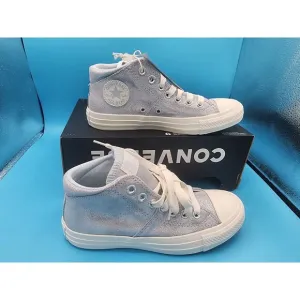 NEW Converse Women’s CTAS Madison Mid Sneaker In Silver Size 6.5 SPARKLE