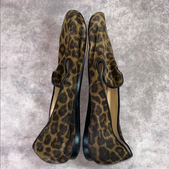 NEW **defects** Veronica Beard Women’s 5.5M Leopard Print Leather Loafers