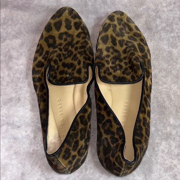 NEW **defects** Veronica Beard Women’s 5.5M Leopard Print Leather Loafers