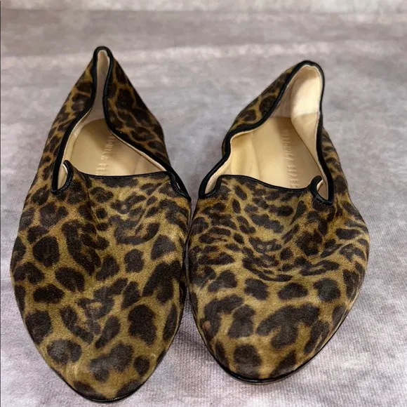 NEW **defects** Veronica Beard Women’s 5.5M Leopard Print Leather Loafers