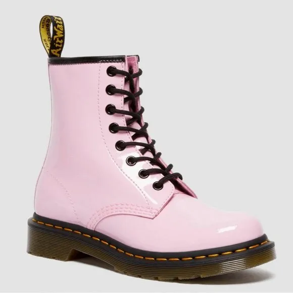 NEW Dr.‎ Martens 1460 Women's Ankle Boots in Pink Patent Leather