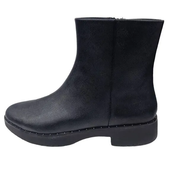 New Fitflop Women's Mari Safferano Ankle Boots Black 8 Slip Resistant