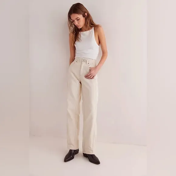 New FREE PEOPLE WE THE FREE ASTER STRAIGHT-LEG JEANS