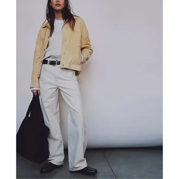 New FREE PEOPLE WE THE FREE ASTER STRAIGHT-LEG JEANS