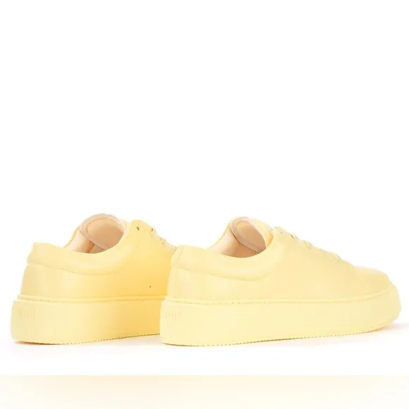 NEW GANNI Low Top Trainers Platform Sneakers Pale Banana US 10 EU 40