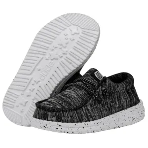NEW Hey Dude Toddler Wally Sport Knit Black/White