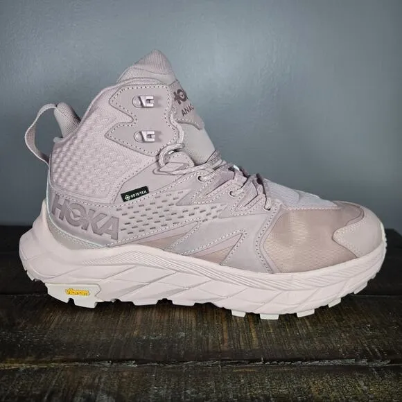 NEW Hoka One One Anacapa Mid GTX Mens Size 9.5 Gore-Tex Hiking Shoes Pink