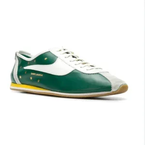 NEW in box Saint Laurent Green Jay Star Sneakers Imperial Gr…