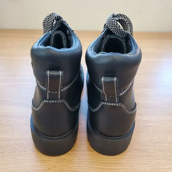 NEW J. Crew Black Leather Hiking Boots