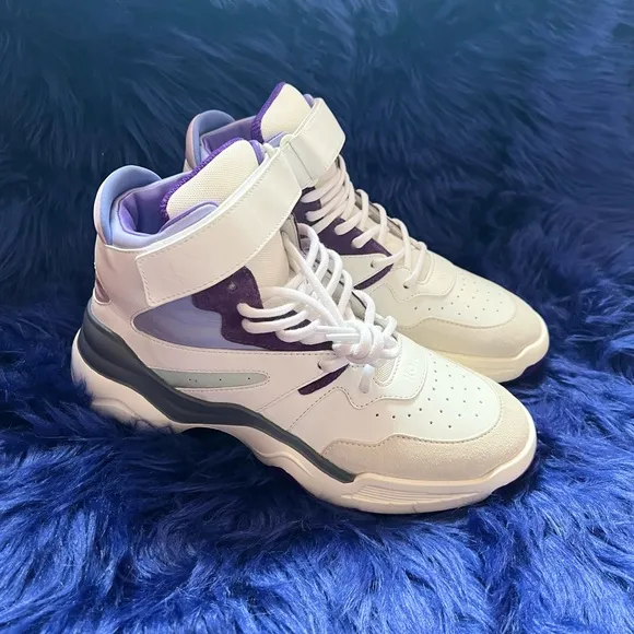 New! KOIO Aerobics Pearl Retro Colorblock High Top Platform Sneakers