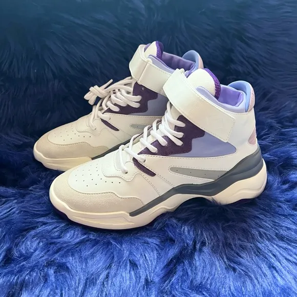 New! KOIO Aerobics Pearl Retro Colorblock High Top Platform Sneakers
