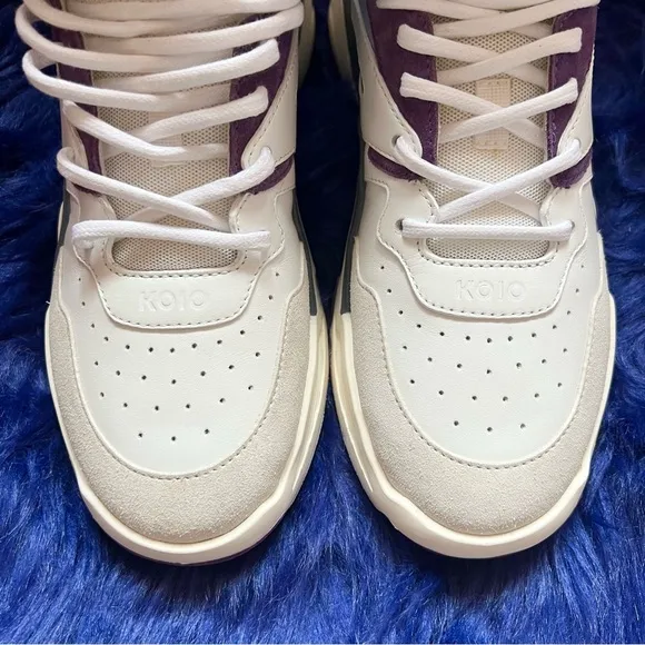 New! KOIO Aerobics Pearl Retro Colorblock High Top Platform Sneakers
