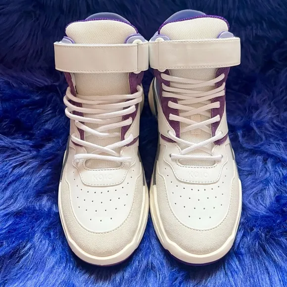 New! KOIO Aerobics Pearl Retro Colorblock High Top Platform Sneakers