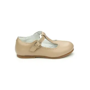 NEW L'AMOUR kid's eleanor flat shoes in latte