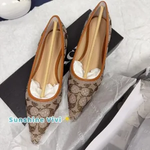 NEW Limited Coach Daphne Flat Crystal Signature Jacquard Woman Shoes CW991 us 6