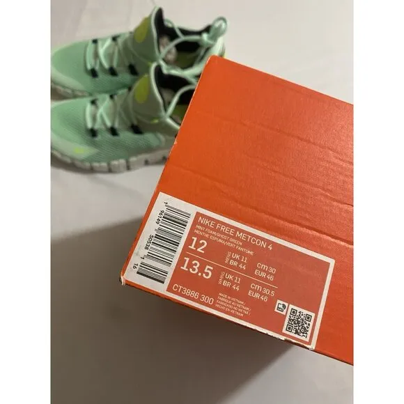 New Men’s Size 12 - Nike Free Metcon 4 Mint Foam CT3886 300
