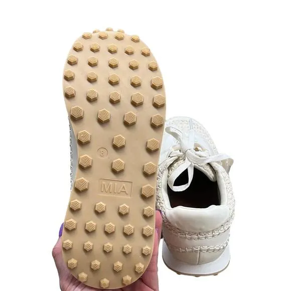 NEW MIA women richie sneakers in bone/khaki
