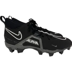 NEW! Nike Alpha Menace 3 Shark Black White Football Cleats Shoes Men's Size 9.5