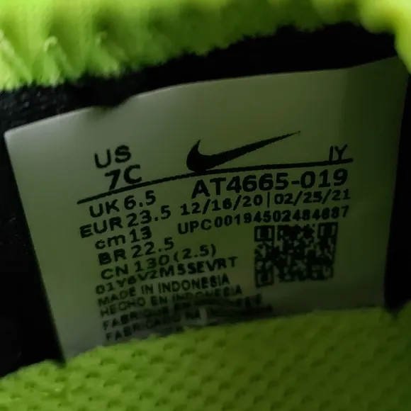 NEW Nike Flex Runner Smoke Grey Volt Black White Slip-on Shoes Toddler Kids 7c