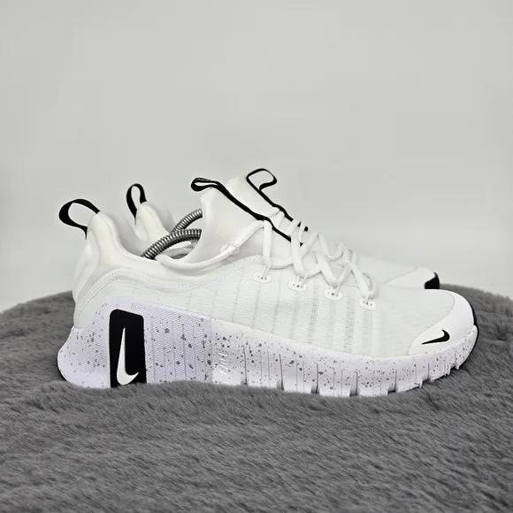 New Nike Free Metcon 6 'White Silver Black' Women's Workout Shoes Size 9