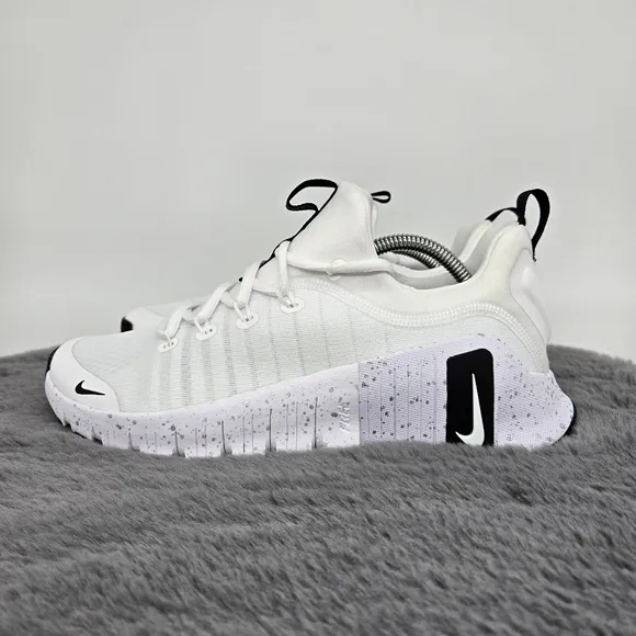 New Nike Free Metcon 6 'White Silver Black' Women's Workout Shoes Size 9