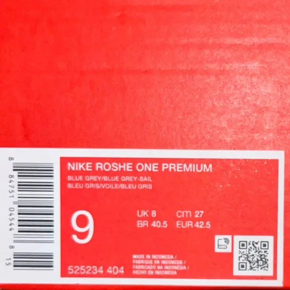 NEW Nike Men’s Roshe One Premium Denim Sneakers size 9 Blue