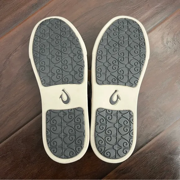New Olukai Pehuea Gray Slip-On Shoes women’s size 6.5