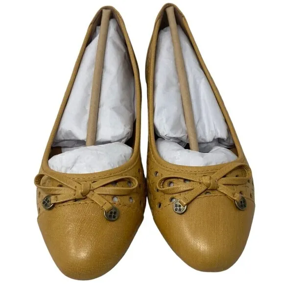 NEW Patricia Nash Bettina Womens Size 7 Flat Shoes Ochre Tan Leather NIB