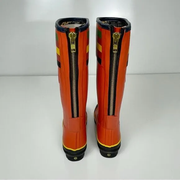 NEW Pendleton Heritage Rainier National Park Tall Rain Boots Red 6