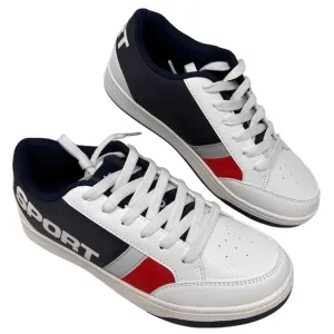 NEW Polo Ralph Lauren Sport Boy's Belden Red White Blue Sneakers Shoes Size 4.5
