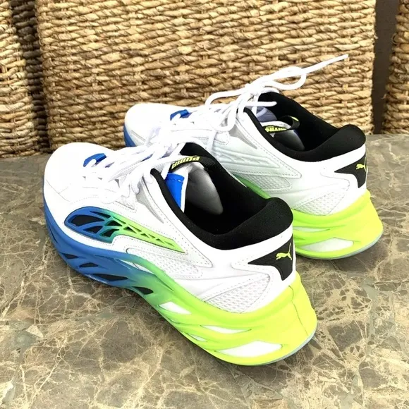 NEW Puma Exotek Nitro Facades Lace Up White Athletic Trainer Sneakers 39493001