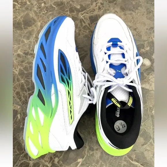 NEW Puma Exotek Nitro Facades Lace Up White Athletic Trainer Sneakers 39493001
