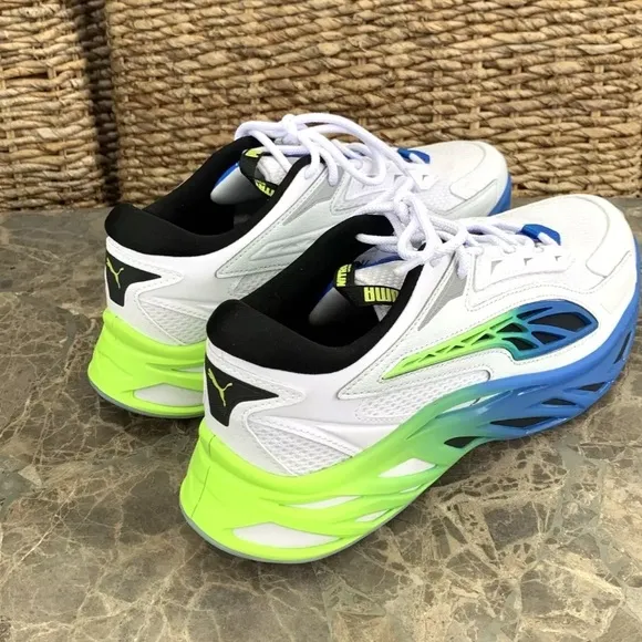 NEW Puma Exotek Nitro Facades Lace Up White Athletic Trainer Sneakers 39493001