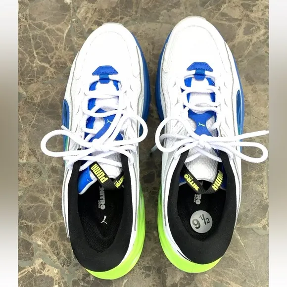NEW Puma Exotek Nitro Facades Lace Up White Athletic Trainer Sneakers 39493001