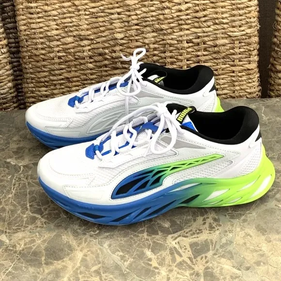 NEW Puma Exotek Nitro Facades Lace Up White Athletic Trainer Sneakers 39493001