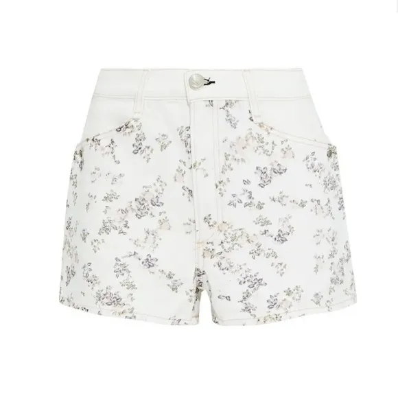 NEW RAG &amp; BONE ELLIE FLORAL HIGH RISE DENIM SHORTS