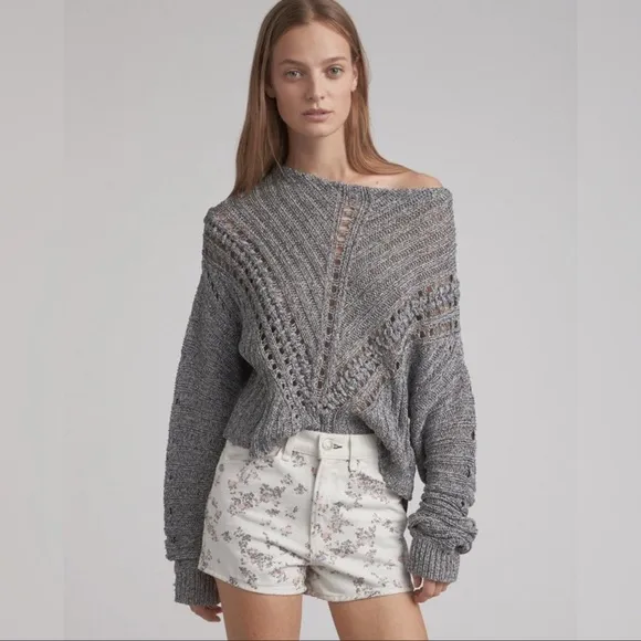 NEW RAG &amp; BONE ELLIE FLORAL HIGH RISE DENIM SHORTS