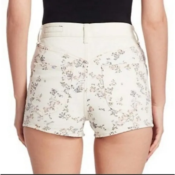 NEW RAG &amp; BONE ELLIE FLORAL HIGH RISE DENIM SHORTS