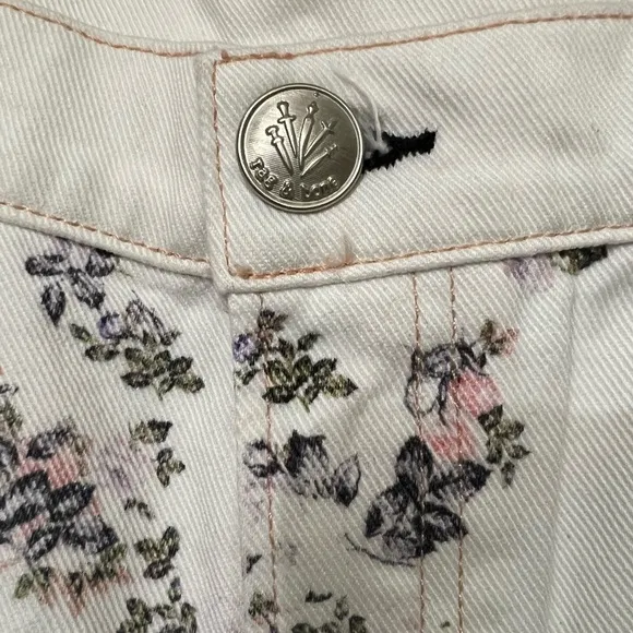 NEW RAG &amp; BONE ELLIE FLORAL HIGH RISE DENIM SHORTS