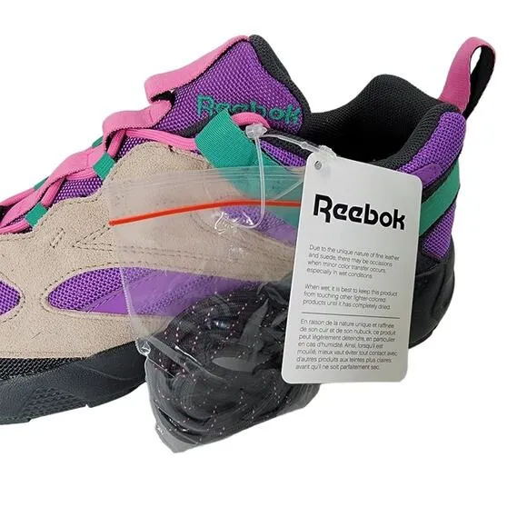 New Reebok Aztrek 96 Adventure Hiking Shoes, Size 8, Pink/Purple/Tan