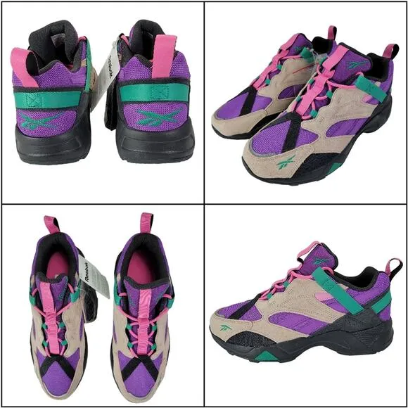 New Reebok Aztrek 96 Adventure Hiking Shoes, Size 8, Pink/Purple/Tan