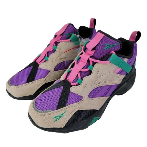 New Reebok Aztrek 96 Adventure Hiking Shoes, Size 8, Pink/Purple/Tan