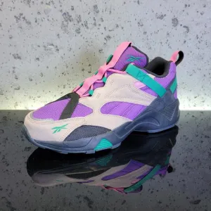 New Reebok Aztrek 96 Adventure Hiking Shoes, Size 8, Pink/Purple/Tan