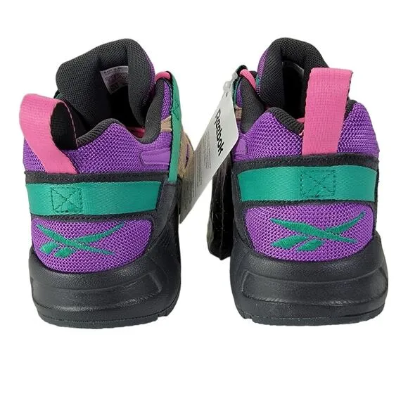 New Reebok Aztrek 96 Adventure Hiking Shoes, Size 8, Pink/Purple/Tan
