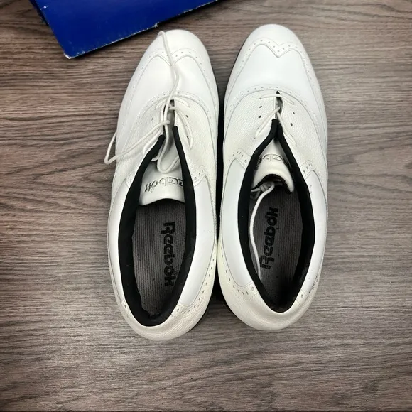 NEW Reebok White Wingtip Golf Shoes 9.5 M